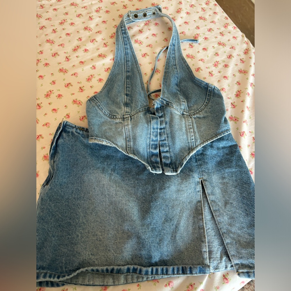 denim set